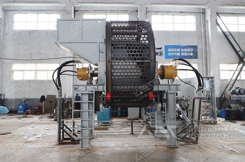 双轴轮胎撕碎机