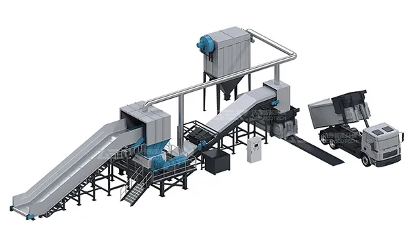 上海大件垃圾破碎处理项目工艺描述