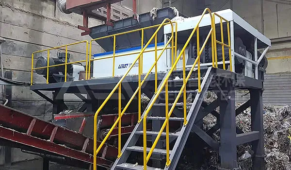 造纸厂绞绳垃圾破碎机处理流程