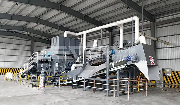 洁普双轴剪切破碎机应用于大件垃圾处置现场