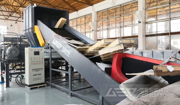 大件垃圾处置生产线的厂房布置