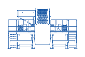 双轴轮胎撕碎机