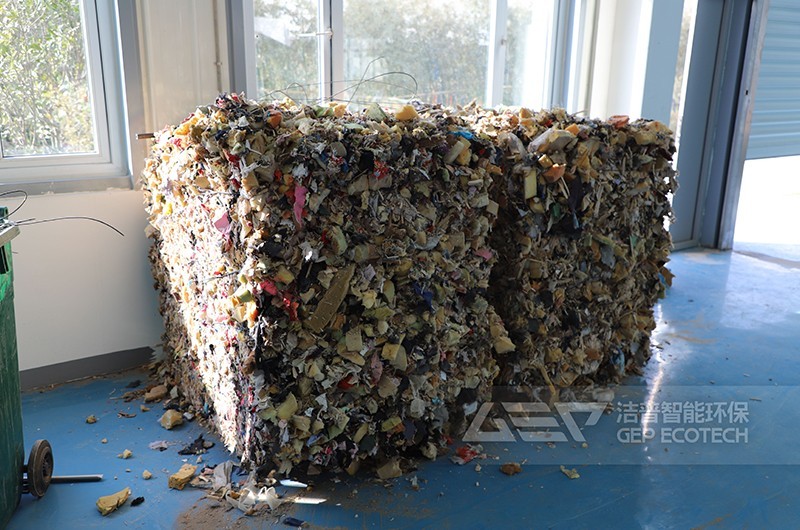 大件垃圾细碎成品打包效果