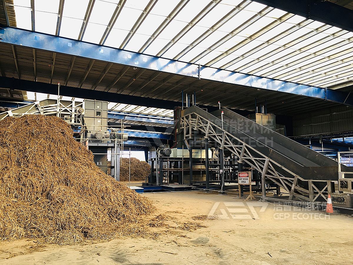 生物质撕碎机现场