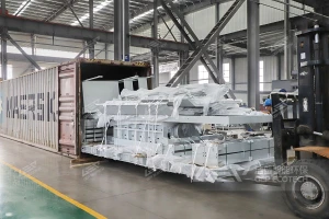 5吨/时屠宰废弃物双轴破碎机成功发往南非